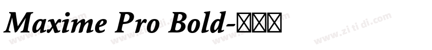 Maxime Pro Bold字体转换